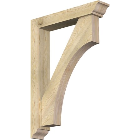 Ekena Millwork Westlake Traditional Rough Sawn Bracket w/ Offset Brace, Douglas Fir, 6"W x 32"D x 44"H BKT0604X32X44WTL01RDF